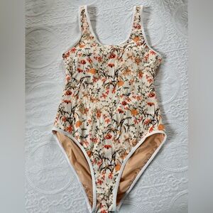 Costa One Piece - Wildflower Print Open Back Swimsuit